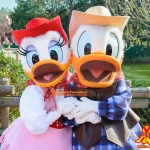 TDL　ウエスタンランド　グリーティング　ドナルドダック　デイジーダック